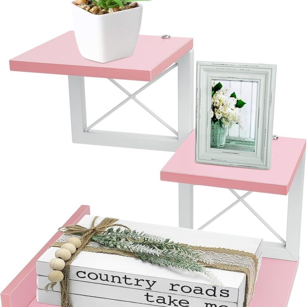 Desktop Shelf, Aesthetic Desk Organizer Table Top Mini Bookshelf, 3 Tier Wooden